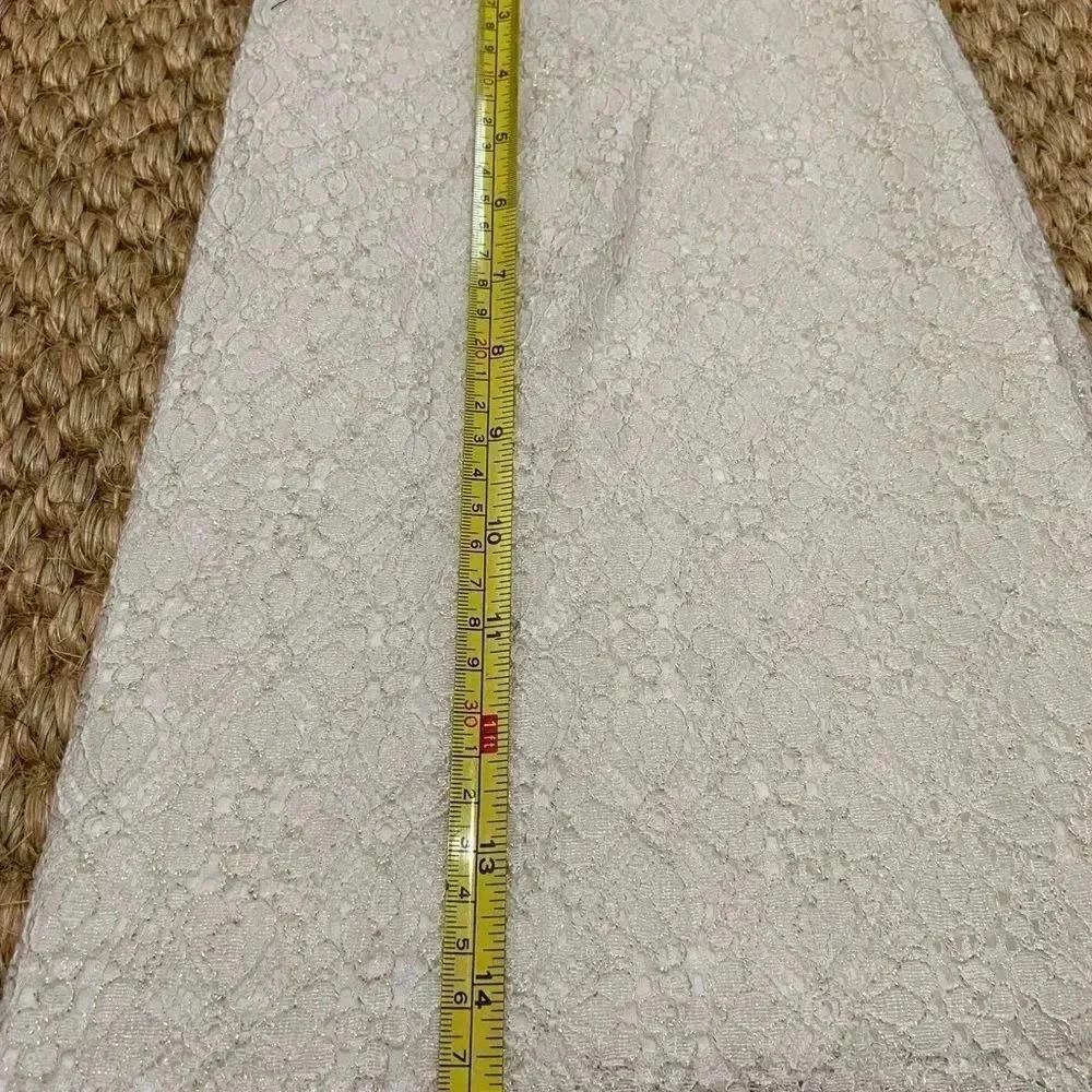 Hollister skirt, size 9, ivory and gold thread lace over white linings - Picture 2 of 10